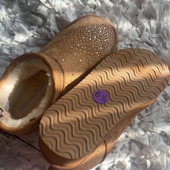 New Madden Girl Platform rhinestone tan boots booties 6.5 - Picture 11 of 11